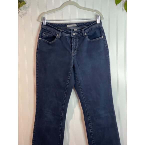 CHICO’S PLATINUM DENIM WOMEN'S DARK WASH BLUE JEANS SIZE 0.5/6 REG - Picture 5 of 14